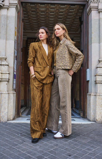 Broek Animal Jacquard Olive F25.04506