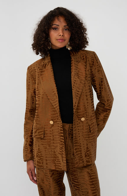 Blazer Animal Jacquard Olive F25.04505