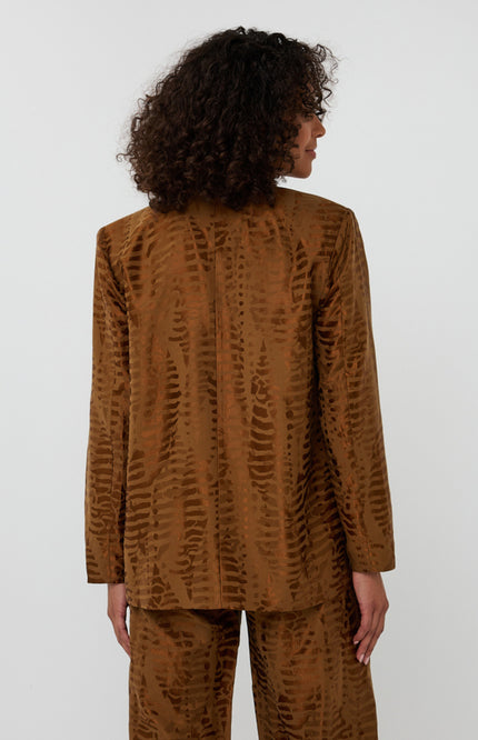 Blazer Animal Jacquard Olive F25.04505