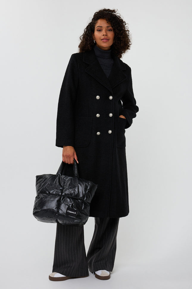 Jas Double Breasted Boucle Black F25.37510