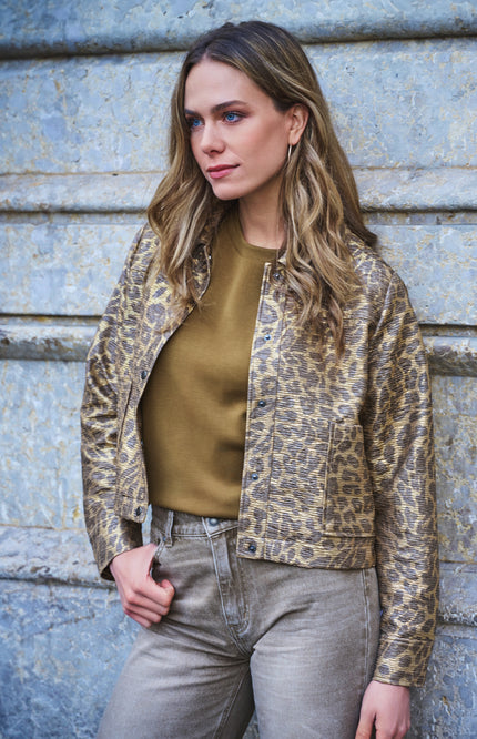 Jacket Leopard Golden Olive F25.19513