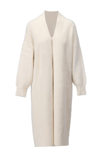 Vest Lang Met Wijde Mouwen Ecru B819