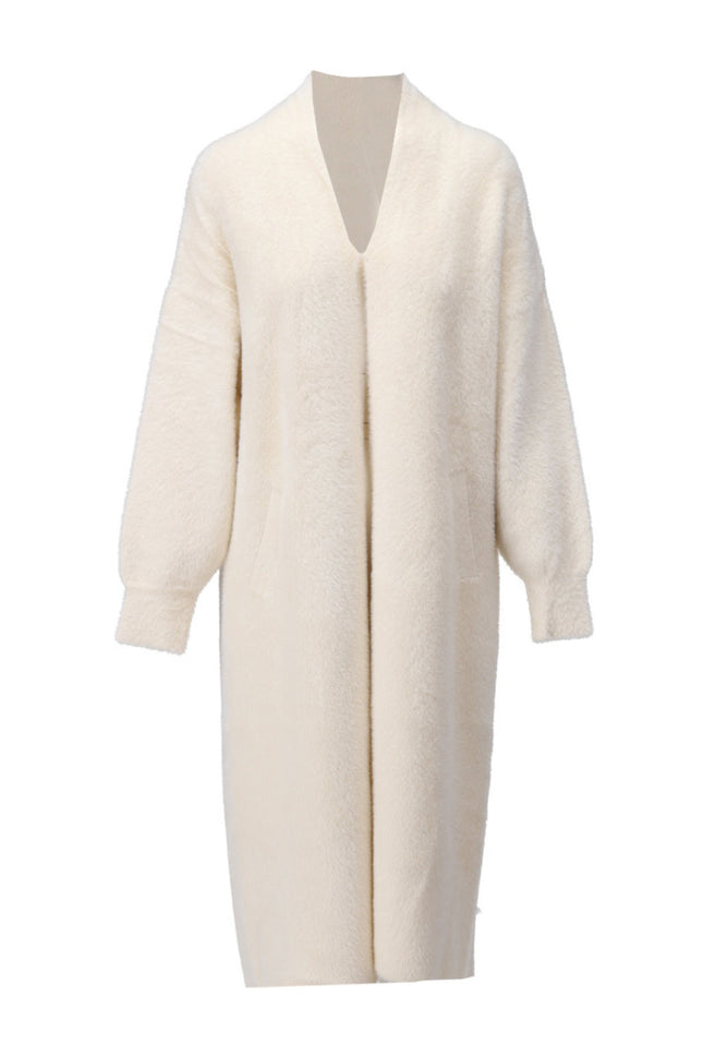 Vest Lang Met Wijde Mouwen Ecru B819