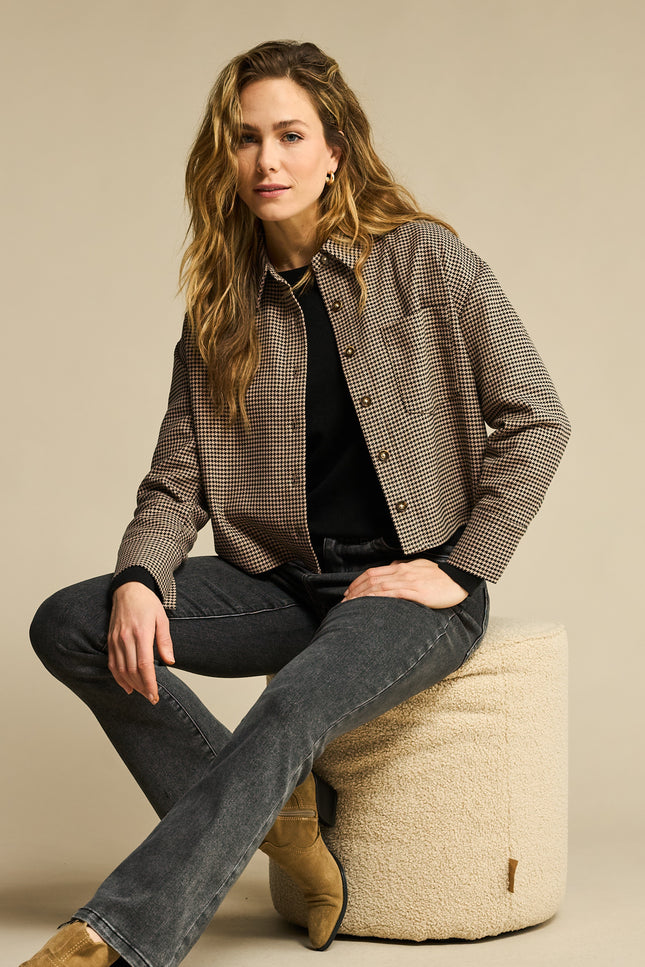 Jacket Pied de Poule Black Latte SRB4715