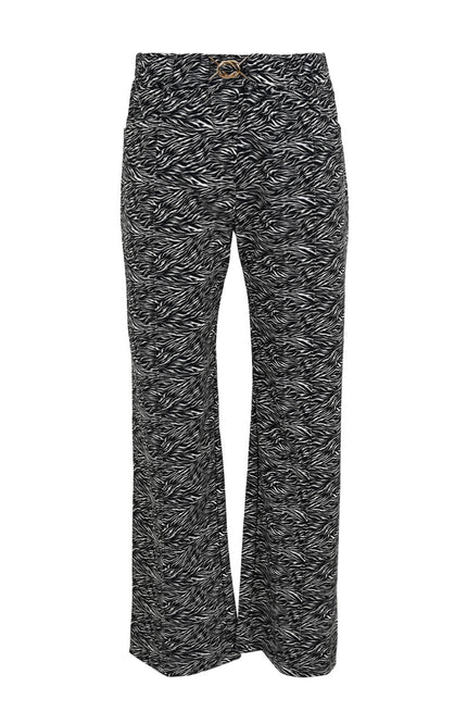 Maicazz Travel Broek Vogue Scratch Black Offwhite Stretchshop.nl