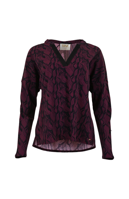 Travel Top Losina Abstract Plum