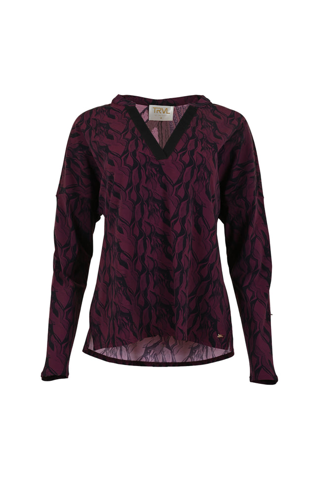 Travel Top Losina Abstract Plum