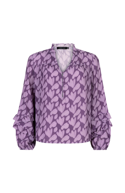 Blouse Ellie Purple Flower