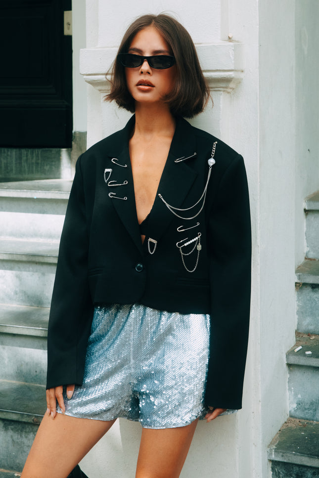 Refined Department Blazer Niv Black R2509449788 Stretchshop.nl