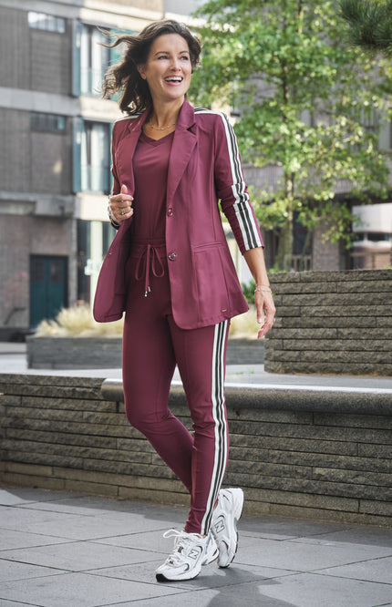 Travel Broek Tape Burgundy 202669