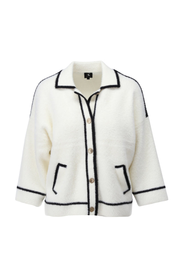 Vest Met Knopen Ecru B846