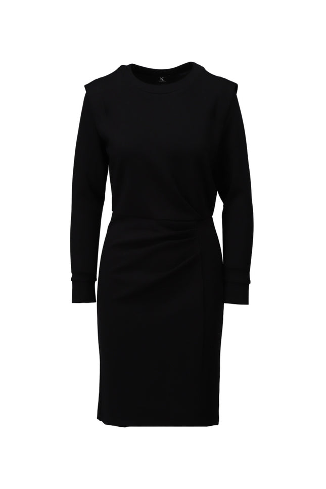 Jurk Met Plooitjes Black B633