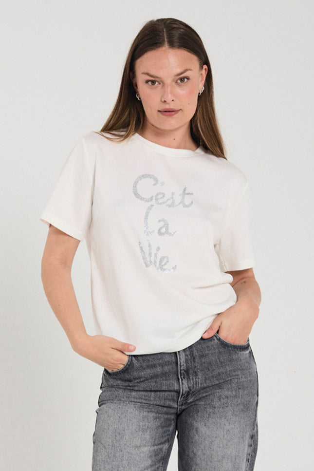 T-shirt Fqmalak Star Offwhite 206437