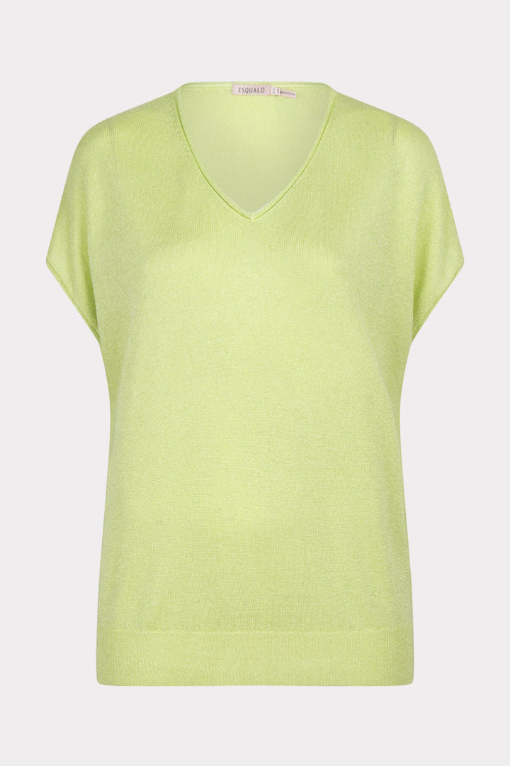 ESQUALO Pink V Neck Light Knit