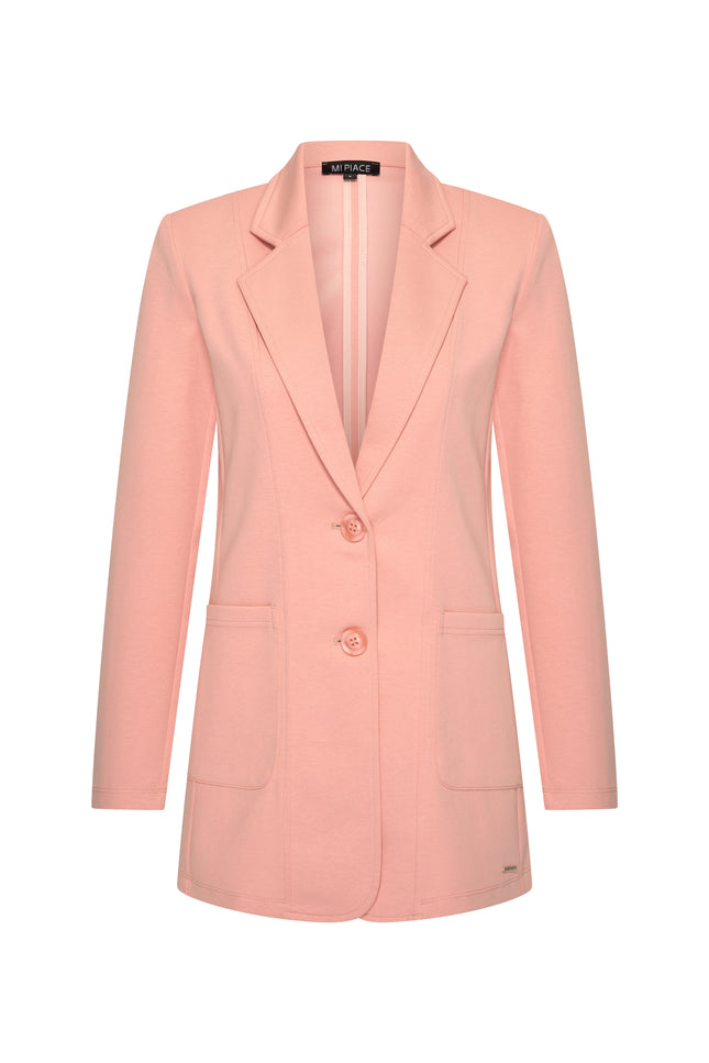 Mi Piace Blazer Sweat Mellow Rose 2020021 Stretchshop.nl
