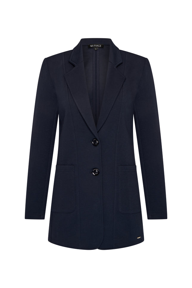 Mi Piace Blazer Sweat Dark Blue 2020021 Stretchshop.nl