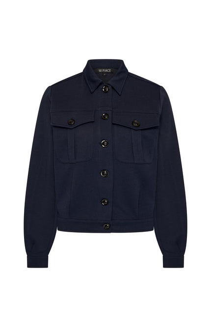 Mi Piace Jacket Sweat Dark Blue 2020022 Stretchshop.nl