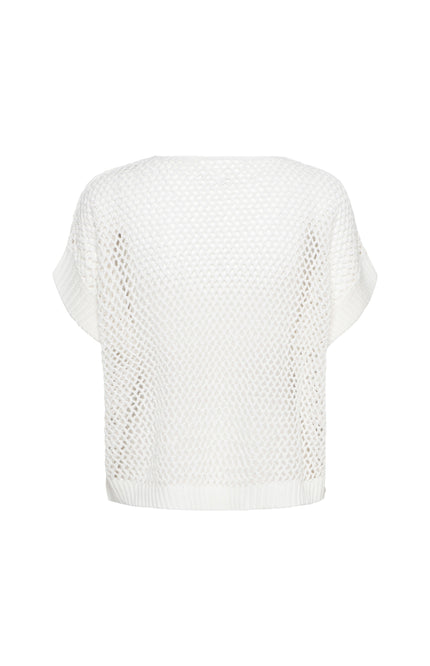 &Co woman Top Beth Off White PU131 Stretchshop.nl