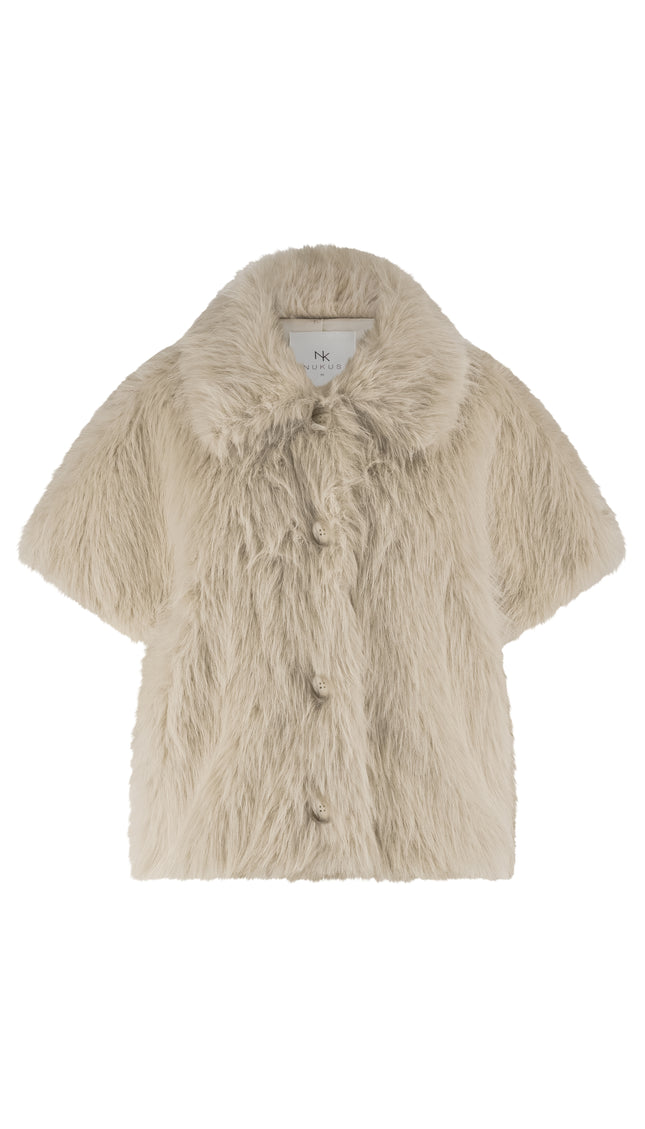 Nukus Gilet Loua Sand NKF08002 Stretchshop.nl