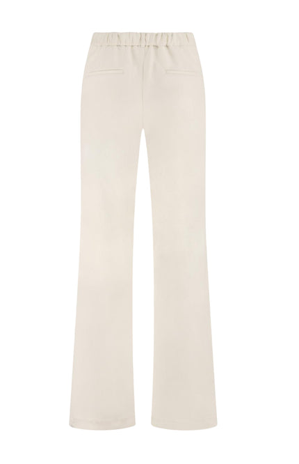 Nukus Broek Jill Scuba Offwhite NKS09008 Stretchshop.nl