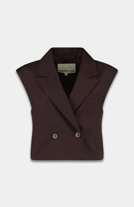 Gilet Esmee Dark Fudge AW25N216