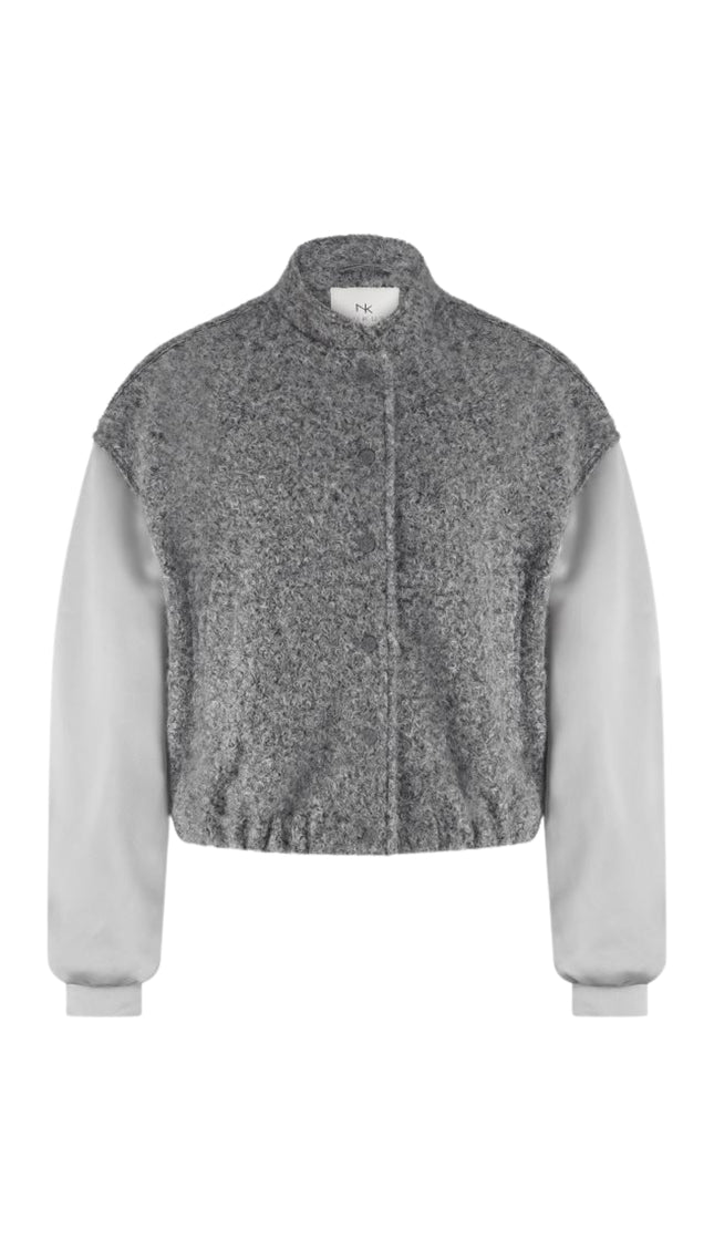 Jacket Baltimore Satin Light Grey NKF13057