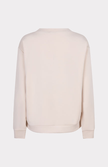 Sweater Rhinestones Modal Natural F25.05504