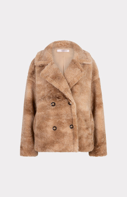 Jacket Melange Double Breasted Short Sand Melange F25.37514