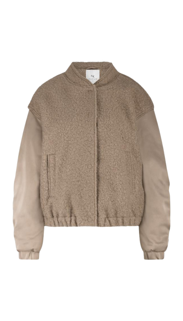 Jacket Baltimore Satin Fango NKF13057