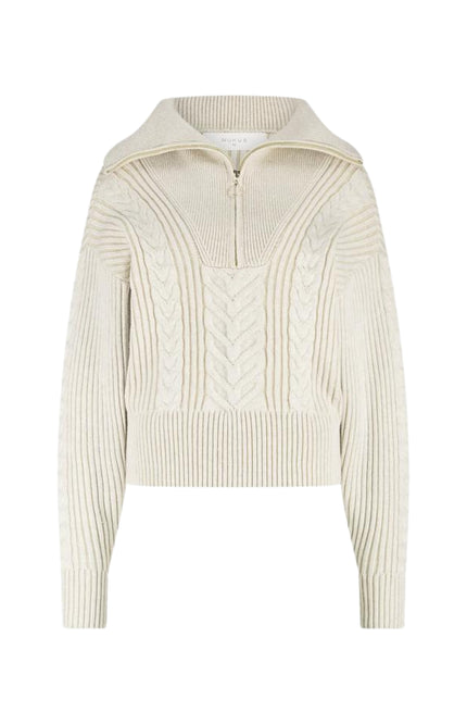 Trui Clair Zipper Sand NKF03025