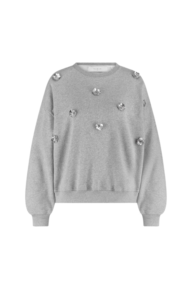 Sweater Beatriz Flower Grey Melange NKF03021