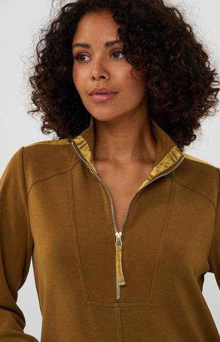 Jurk Zipper Modal Olive F25.05500