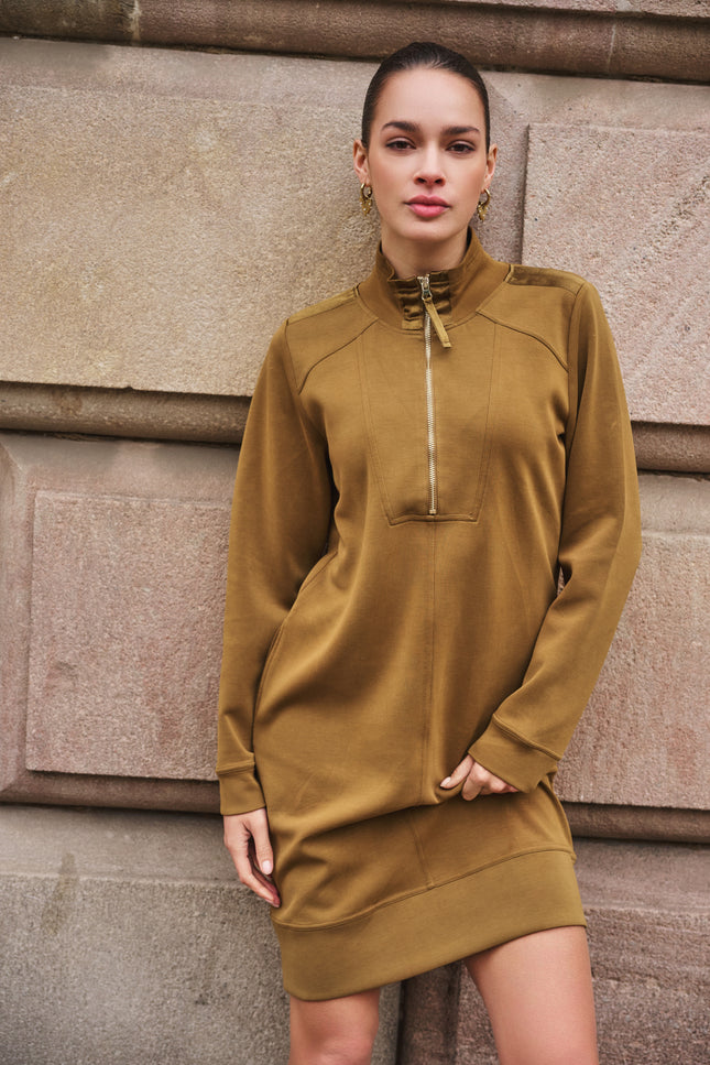 Jurk Zipper Modal Olive F25.05500