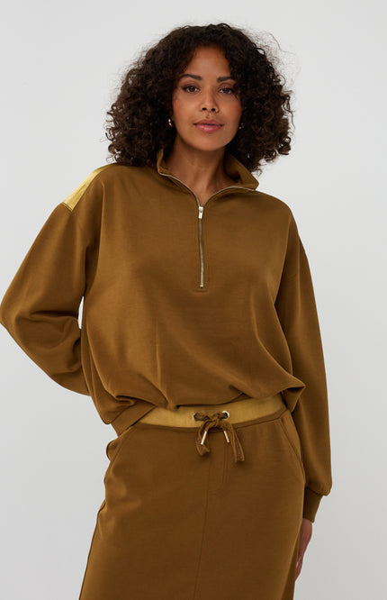 Sweater Balloon Hem Modal Olive F25.05503