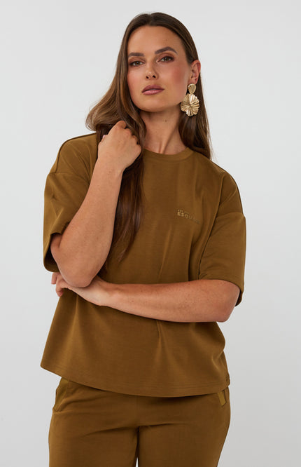 T-shirt Oversized Modal Olive F25.05505