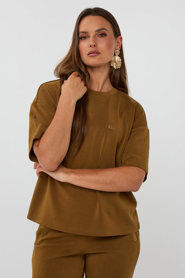 T-shirt Oversized Modal Olive F25.05505