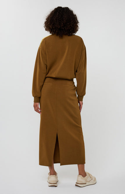EsQualo Rok Midi Modal Olive F25.05507 Stretchshop.nl
