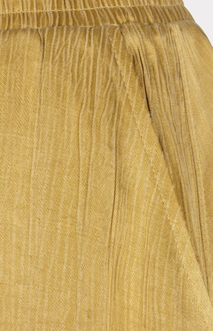 Rok Long Crinkle Cupro Golden Olive F25.05518