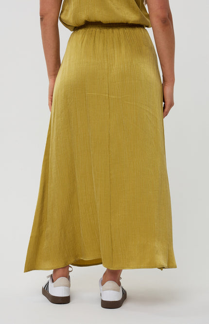 Rok Long Crinkle Cupro Golden Olive F25.05518