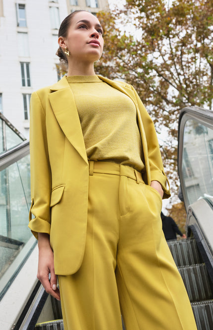 Broek Wide City Golden Olive F25.10505