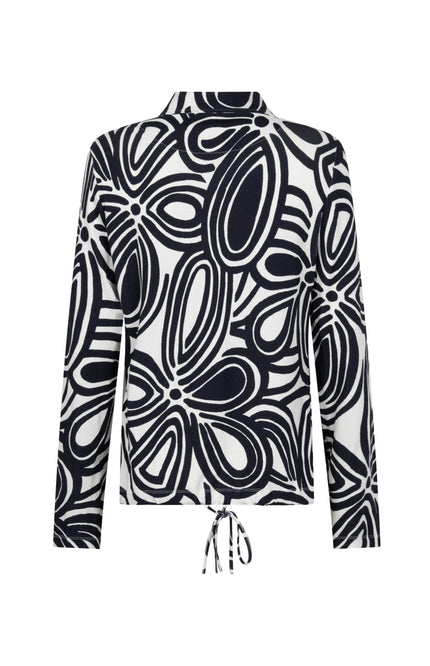 Zoso Blouse Natalia Kit Night Blue 261 Stretchshop.nl