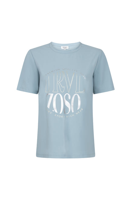 Zoso Travel T-Shirt Selma Sea Green 261 Stretchshop.nl