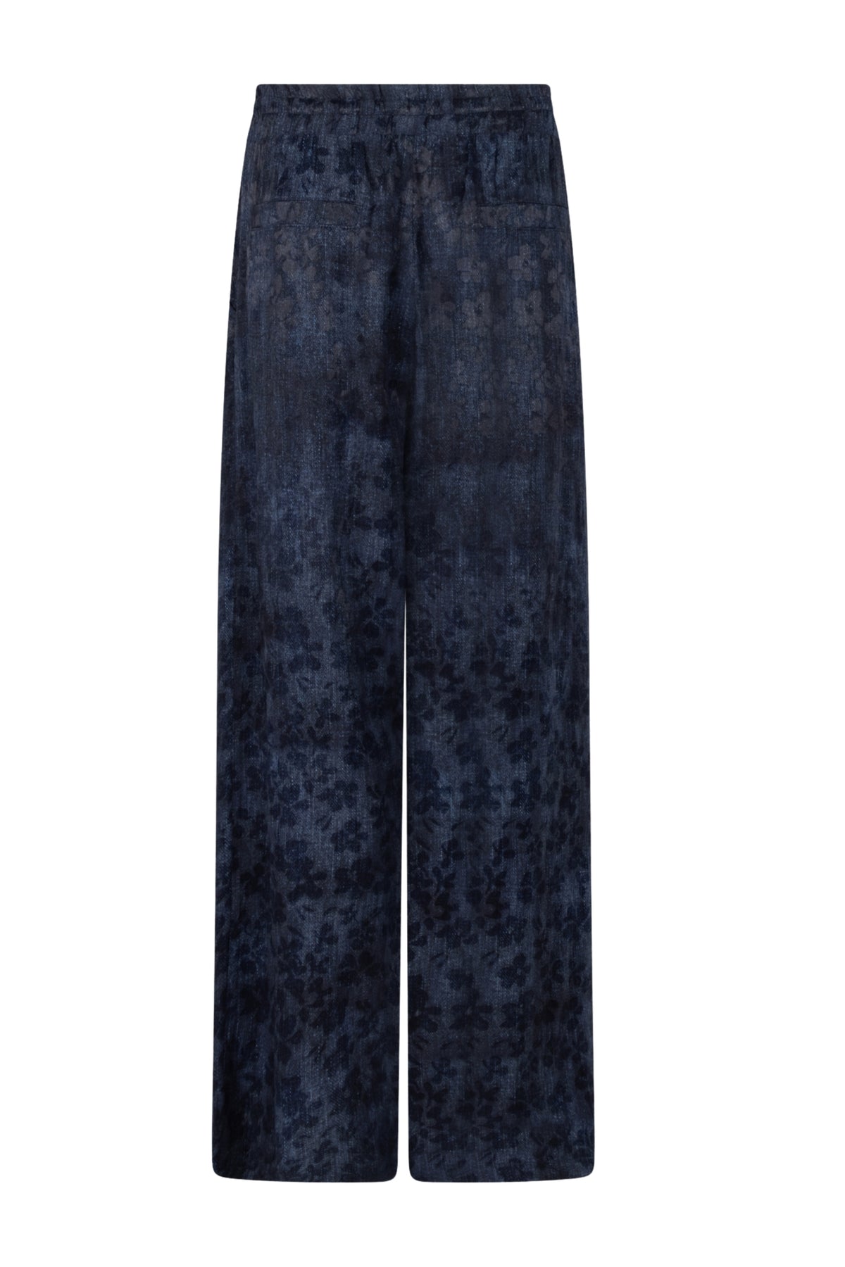 Blauwe denim broek Sylvia van Zoso, casual damesmodel met rechte snit en klassieke details.