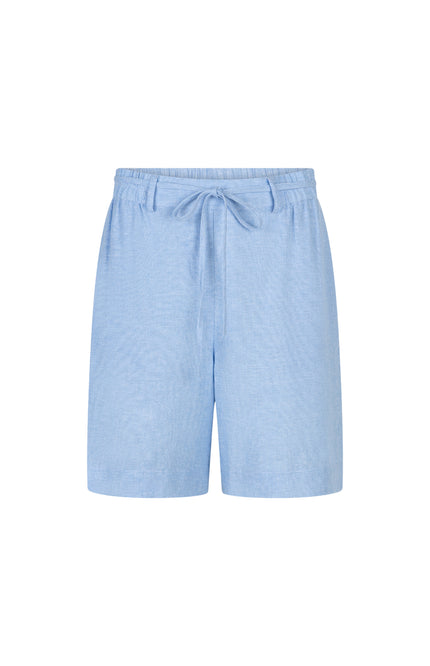 Red Button Short Cami Linen Visco Melange Light Blue SRB4831 Stretchshop.nl