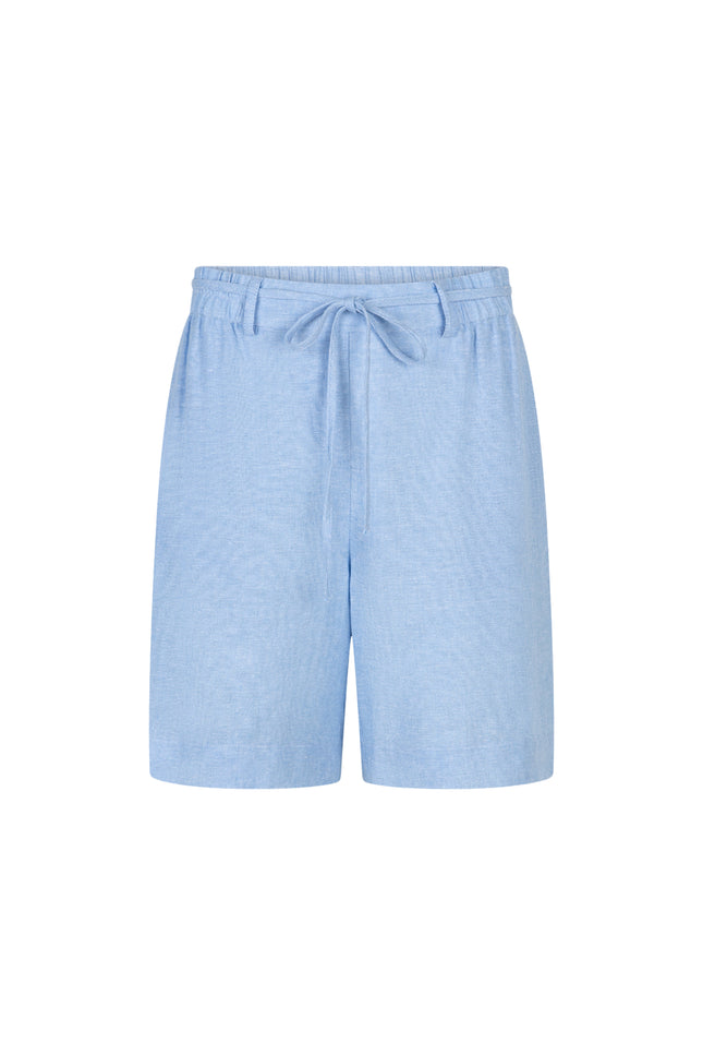 Red Button Short Cami Linen Visco Melange Light Blue SRB4831 Stretchshop.nl