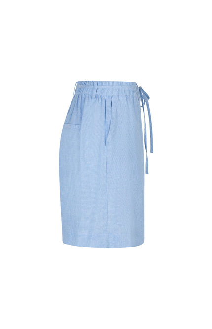 Red Button Short Cami Linen Visco Melange Light Blue SRB4831 Stretchshop.nl