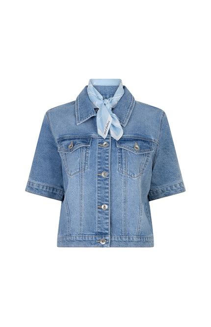 Red Button Jacket Jackie Short Sleeve Bandana Midstone SRB4834 Stretchshop.nl