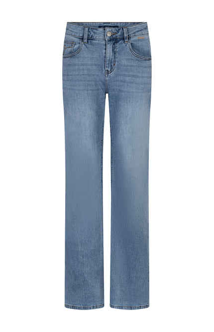 Red Button Broek Brielle Flare Denim Light Stone SRB4842 L31 Stretchshop.nl