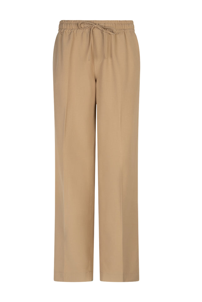 Red Button Broek Claudette Palazzo Sidetape Dark Sand SRB4844A L33 Stretchshop.nl