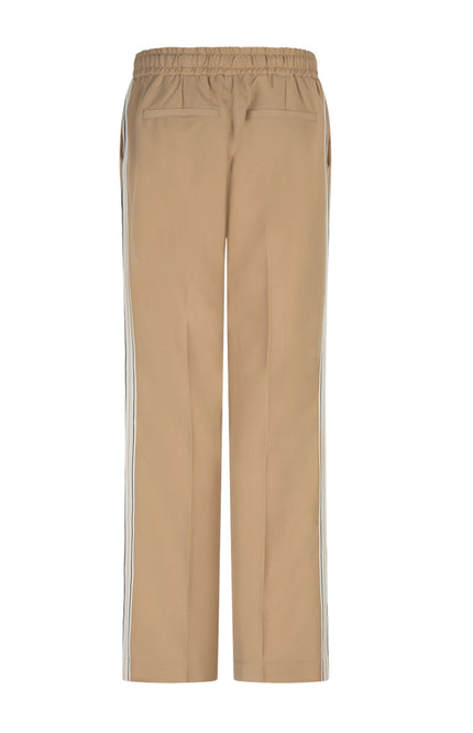 Red Button Broek Claudette Palazzo Sidetape Dark Sand SRB4844A L33 Stretchshop.nl
